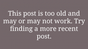 Outdated Post