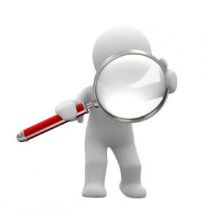 Man with magnifying Glass